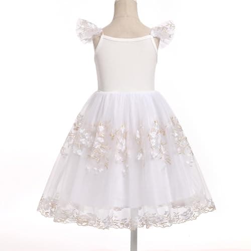 ODASDO Flower Girl Tutu Wedding Dress for Girls