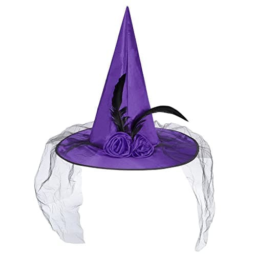Zando Lace Witch Hat for Women | Halloween Cosplay & Decoration