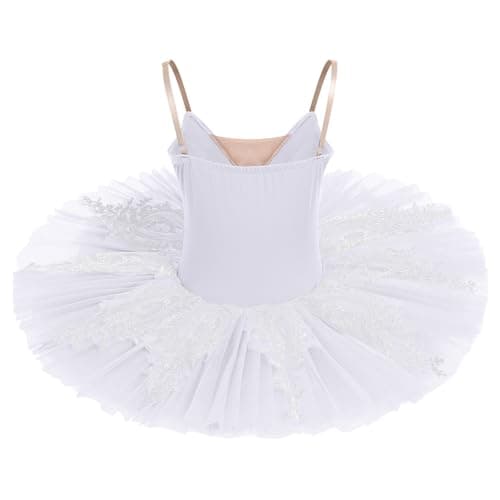 Professional Women's Swan Lake Ballet Dance Platter Tutu Dress Organdy Performancewear