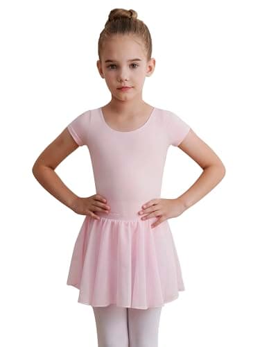 WEGETIT Ballet Leotards for Girls Toddler Dance Outfits with Skirt
