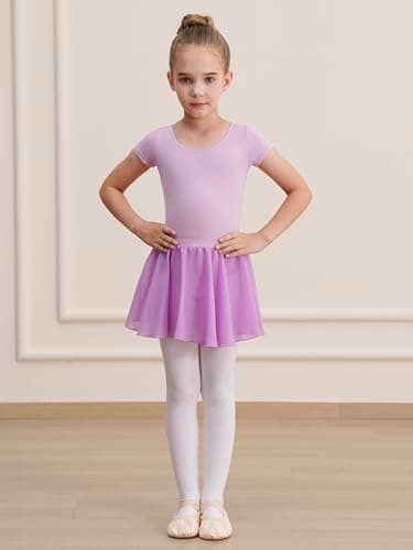 WEGETIT Girls Toddler Ballet Leotard with Skirt Tutu Dance Outfit