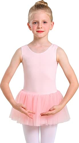MdnMd Girls' Ballet Leotards with Skirt for Toddlers