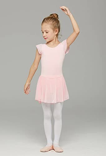 MdnMd Ballet Leotard with Skirt for Toddler Girls