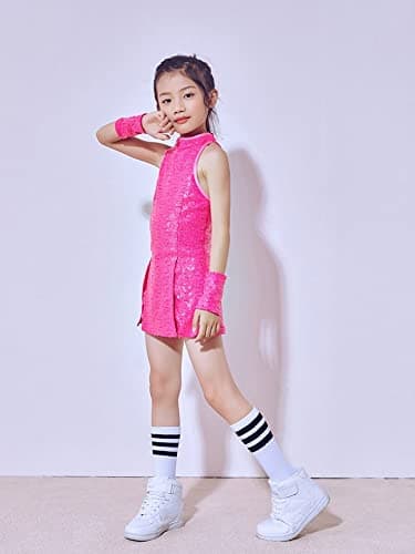 LOLANTA Girls Glitter Dance Dress 4-12 Yrs Hip Hop Jazz Outfit