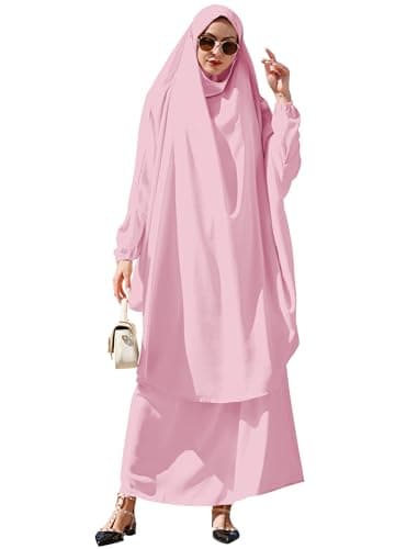 IWEMEK Muslim Women's Chiffon Abaya Dress Set