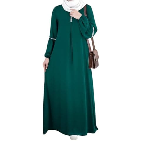 KUIOLYPOER Women's Pakistani Kaftan Abaya, Muslim Dress for Prayer and Dubai Outfits