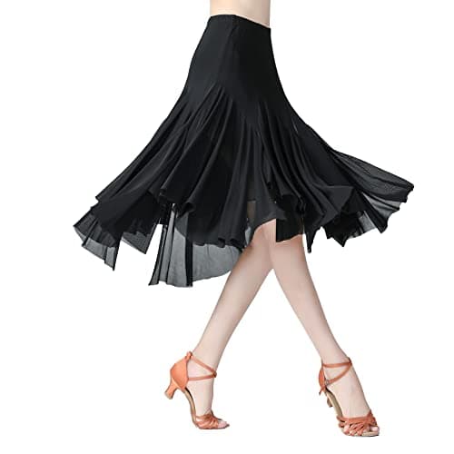 ODASDO Women's Ballroom Dance Skirt for Latin & Swing
