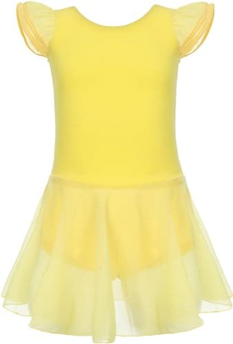 MdnMd Ballet Leotard with Skirt for Toddler Girls