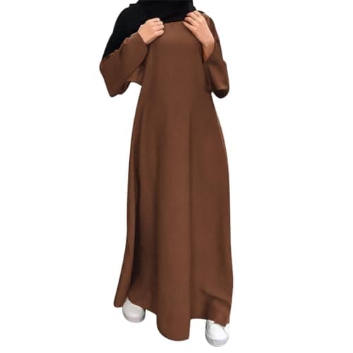 Women Muslim Long Sleeve Kaftan Dress