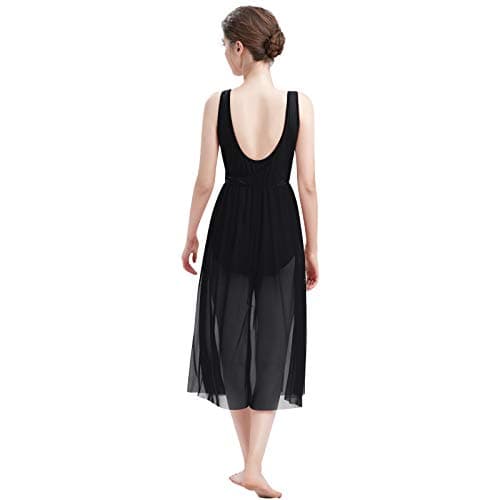 Lyrical Dance Costumes for Women: Sleeveless Mesh Tulle Maxi Dress - XS-XL