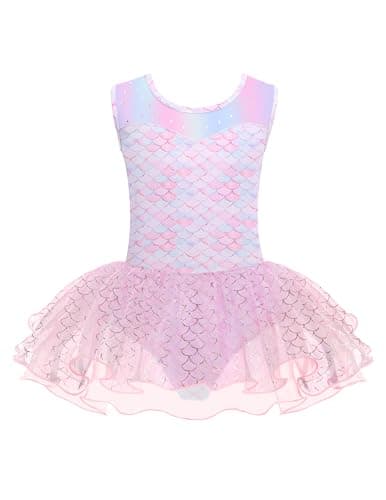 Zaclotre Sparkly Ballet Leotard Tutu Dance Costume for Girls