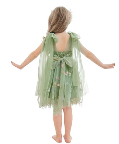LalaMira Floral Embroidered Toddler Girls Wedding Dress Tulle Photo Shoot