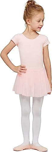 MdnMd Girls' Ballet Leotards with Skirt for Toddlers