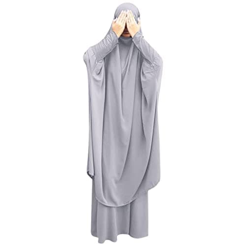 IBTOM CASTLE Women's Muslim Hijab Prayer Dress Maxi Cardi Robe