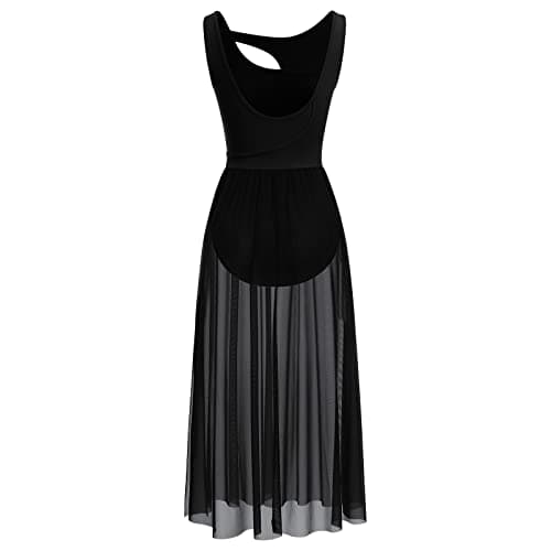 Lyrical Dance Costumes for Women: Sleeveless Mesh Tulle Maxi Dress - XS-XL
