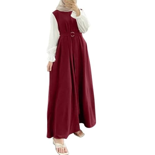 KUIOLYPOER Women's Pakistani Kaftan Abaya, Muslim Dress for Prayer and Dubai Outfits