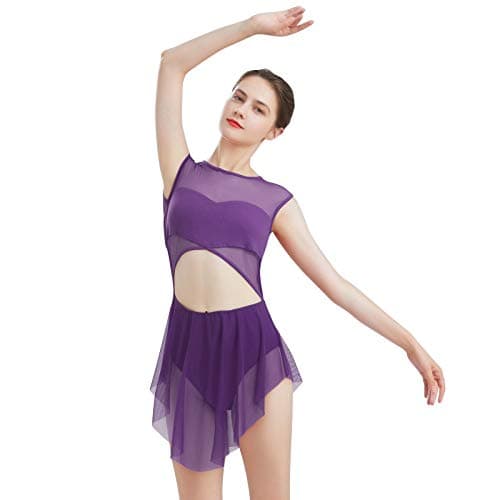 Women's Lyrical Dance Bodysuit with Cut Out Front