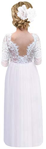 2Bunnies Girl's Rose Lace Back A-Line Tutu Party Dress