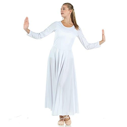 Danzcue Women's Loose Fit Full-Length Long Sleeve Dance Dress