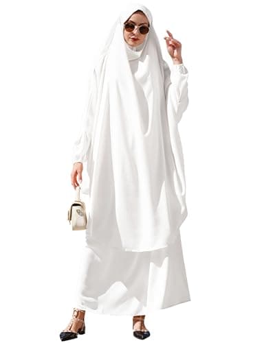 IWEMEK Muslim Women's Chiffon Abaya Dress Set