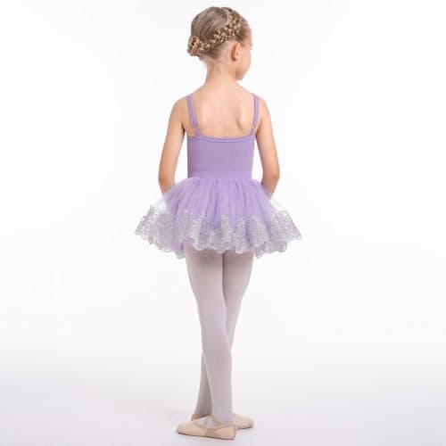 Ballet Leotards for Toddler Girls - Sequin Flower Camisole Dress