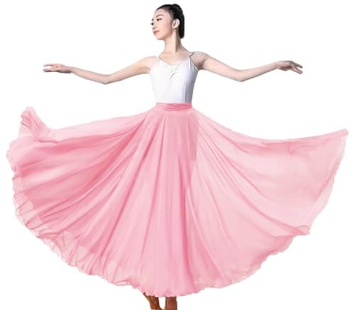 ORIDOOR Graduated Color 35" Lyrical Dance Skirt for Women