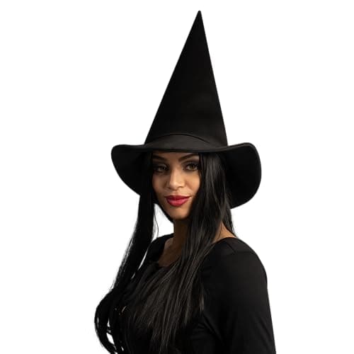 Spooktacular Black Witch Hat - Halloween Costume Accessory