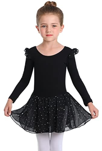 MdnMd Ballet Leotards with Skirt for Toddler Girls