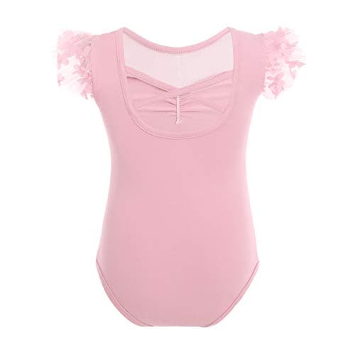 ODASDO Kids Girls Ballet Dance Leotard + Petals Tutu Skirt 3-10 Years