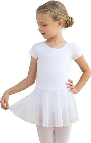 MdnMd Girls' Ballet Leotards with Skirt for Toddlers