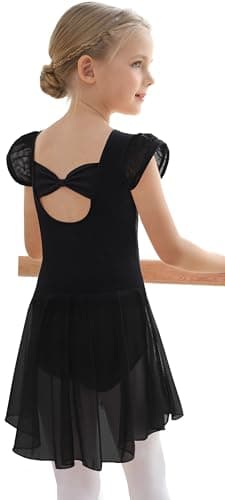 MdnMd Ballet Leotards with Skirt for Toddler Girls