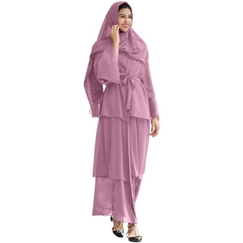 ODASDO Chiffon Abaya Dress for Muslim Women