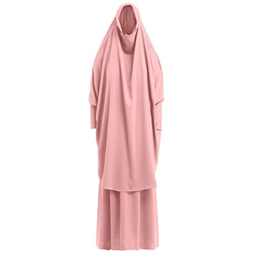 IBTOM CASTLE Women's Muslim Hijab Prayer Dress Maxi Cardi Robe