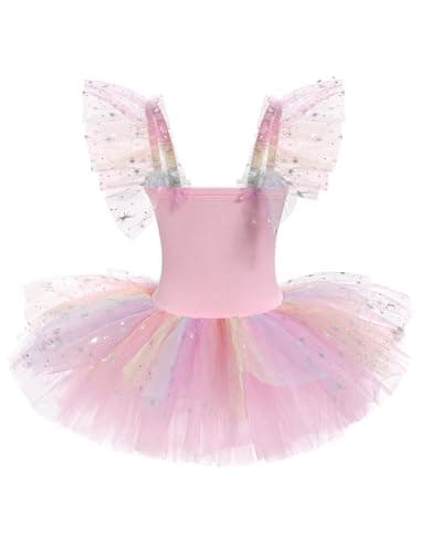 Girls Ballet Leotard Dress with Tutu for Swan Lake Dance Performance