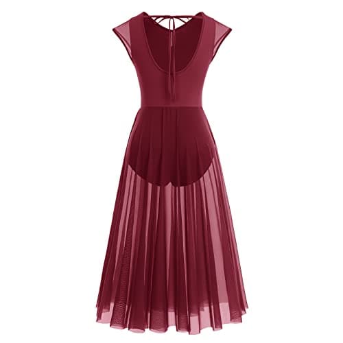 ODASDO Women's Flowing Maxi Dress for Lyrical and Contemporary Dance