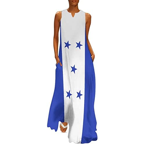 TAIZIYEAH Casual Mexican Flag V-Neck Shift Dress for Women Summer