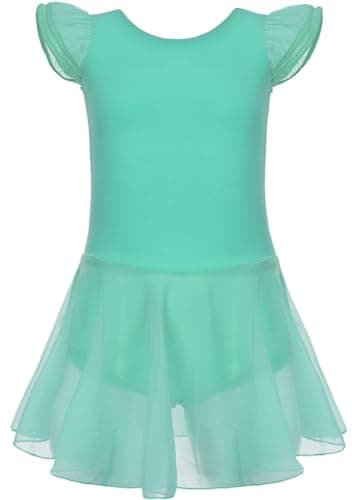 MdnMd Ballet Leotard with Skirt for Toddler Girls