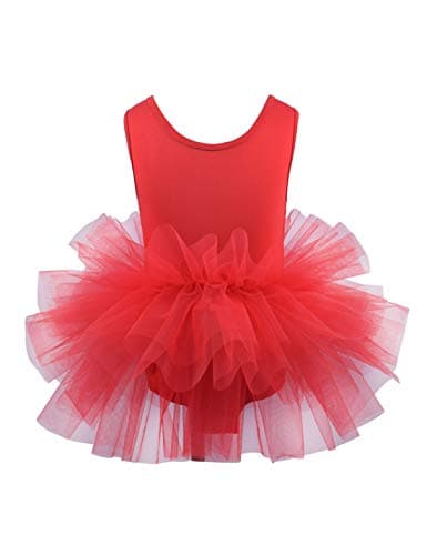 Tutu.kk Girls' 4-Layer Ballet Tutu Leotard (12 Months - 7 Years)