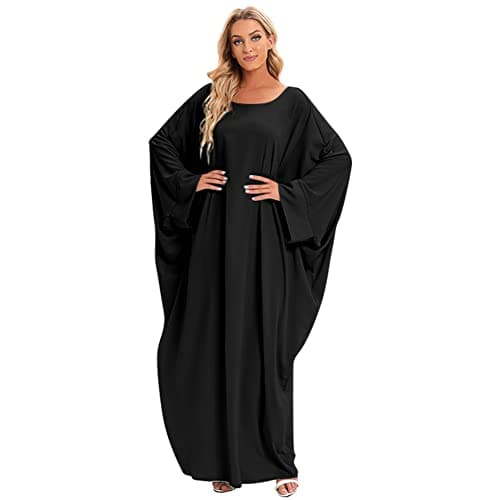 OBEEII Women's Islamic Abaya Dress with Hijab - Full Cover Maxi Robe