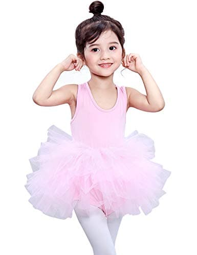 Tutu.kk Girls' 4-Layer Ballet Tutu Leotard (12 Months - 7 Years)