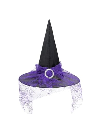 Century Star Kids Witch Hat - Halloween Lace Hat for Girls Youth Teens Cosplay