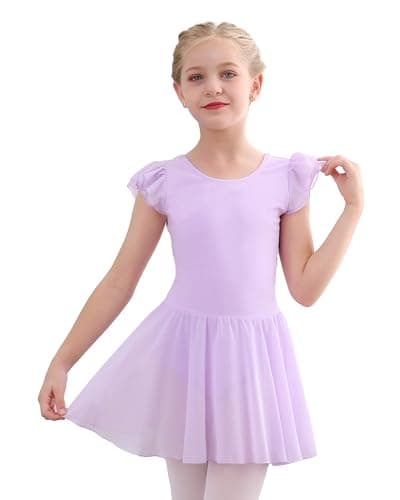 Pink Ruffle Sleeve Ballet Outfit for Toddler Girls