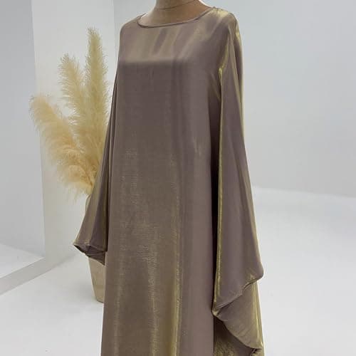 Jazvano Dubai Shiny Bat Sleeve Maxi Abaya for Women