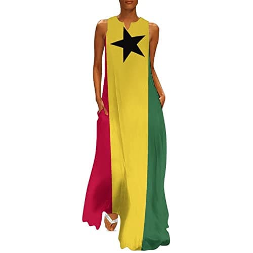 TAIZIYEAH Casual Mexican Flag V-Neck Shift Dress for Women Summer