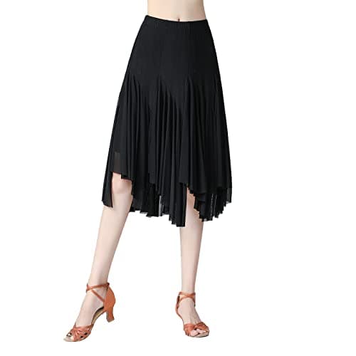 ODASDO Women's Ballroom Dance Skirt for Latin & Swing