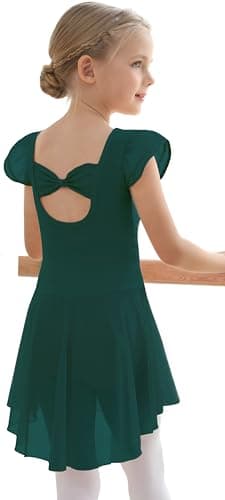 MdnMd Ballet Leotards with Skirt for Toddler Girls