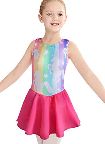Belovance Girls Gymnastics Skirted Leotards Ballet Tutu
