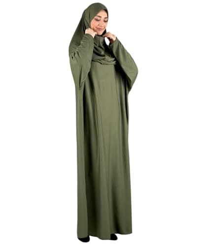 Prien Women's Hijab Rug Tasbih Islamic Prayer Dress for Eid Ramadan