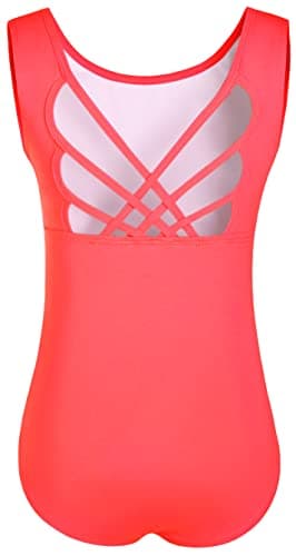 WYHDY Girls' Ballet Dance Butterfly Crisscross Straps Sleeveless Leotards