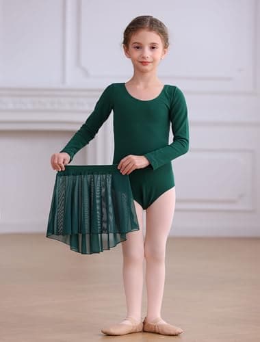 Mecceos Girls' Ballet Leotard Combo with Skirt & Tights